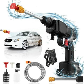 Automatic Cordless Wireless Car Wash Spray Gun High Pressure 48v Lithium Water Jet Foam Car Washer Gun (Single Bettery)