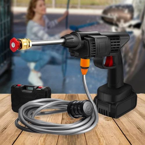 Automatic Cordless Wireless Car Wash Spray Gun High Pressure 48v Lithium Water Jet Foam Car Washer Gun (Single Bettery)