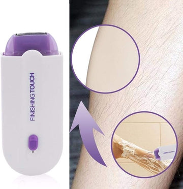 Finishing Touch Electric Rechargeable Mini Facial Hair Remover Epilator Machine For Women and Men| Painless All Body Cordless Hair Removal Shaver for Upper Lips, Chin & Cheeks